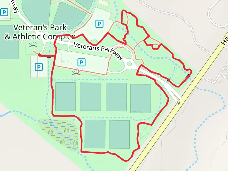 Veteran's Park and Athletic Complex Loop - South
