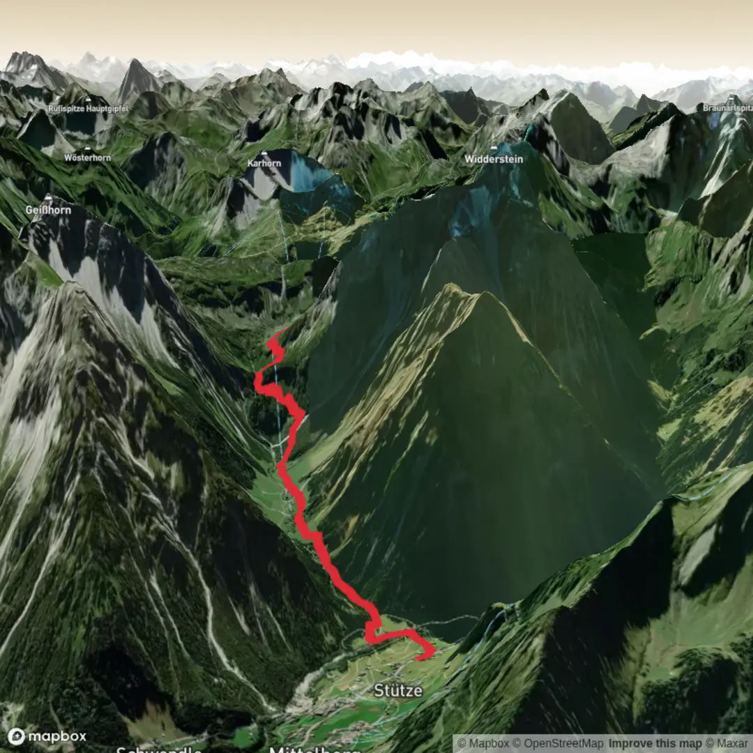 An image depicting the trail Hike from Mittelberg and its surrounding area.