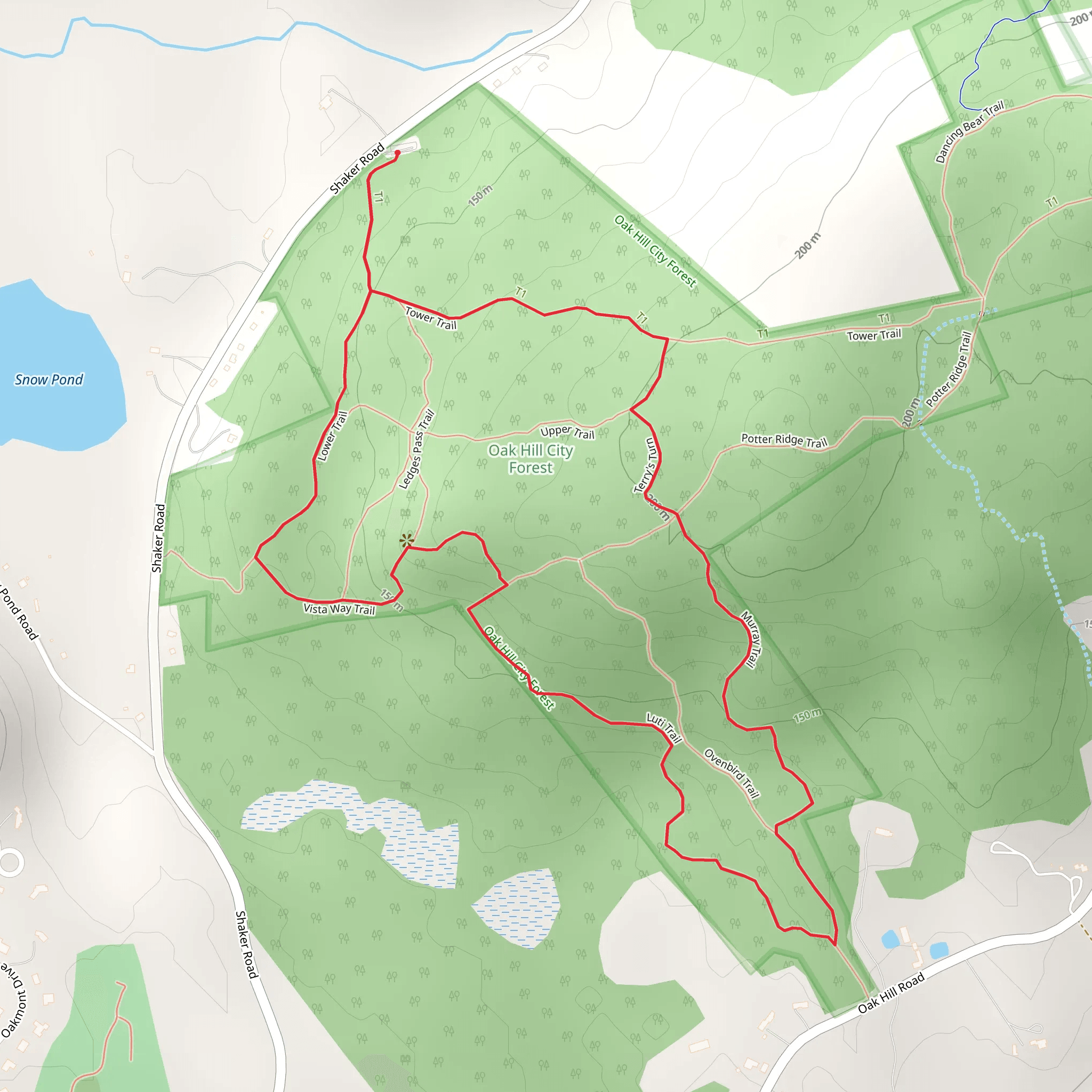 Tower - Lower - Vista Way - Luti - Murray Loop Trail mobile static map
