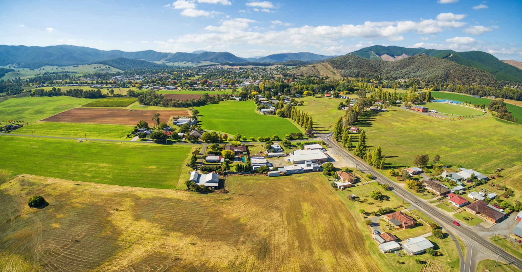 An image depicting the trail Great Aussie Hike - Beechworth to Myrtleford and its surrounding area.