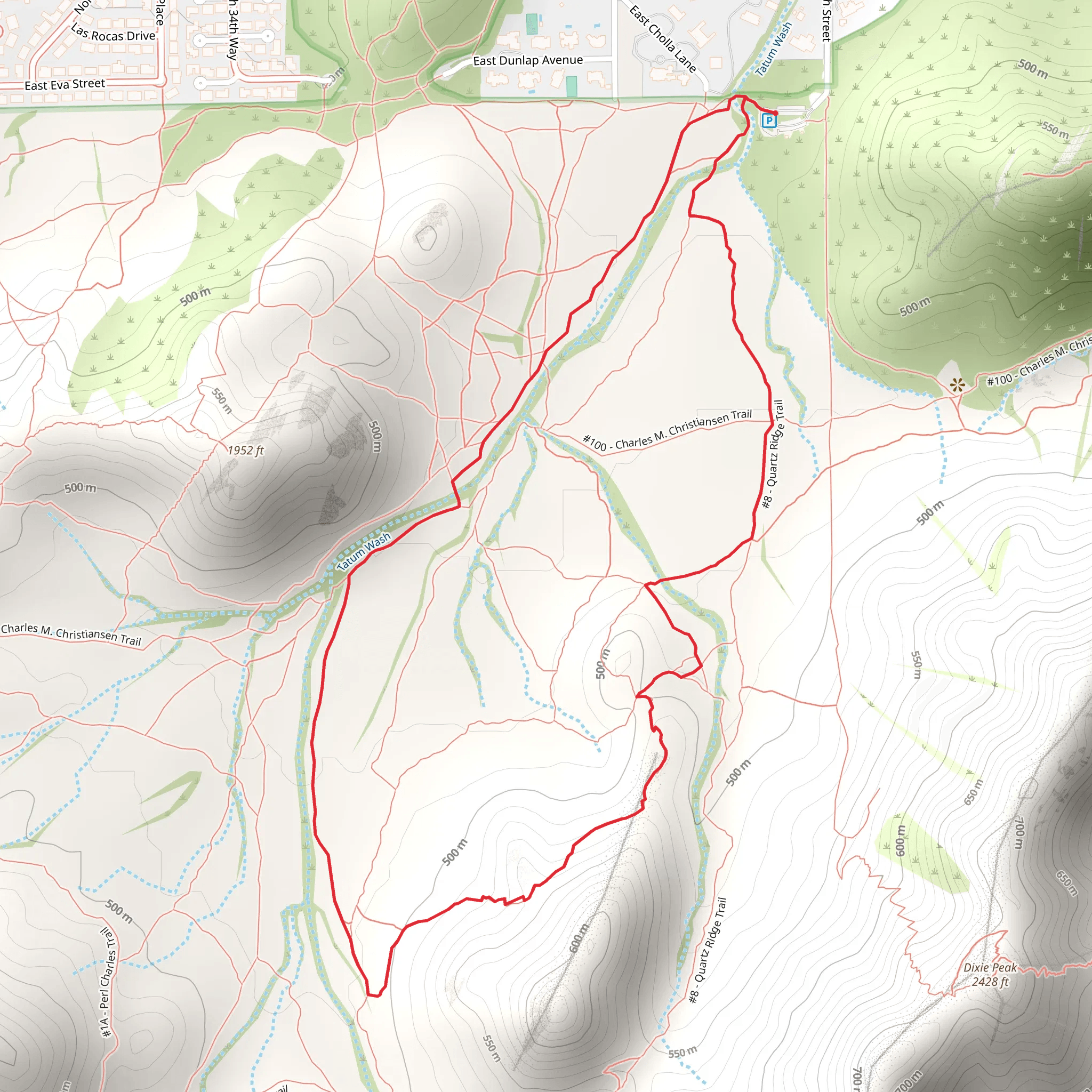 Tatum Wash Loop mobile static map