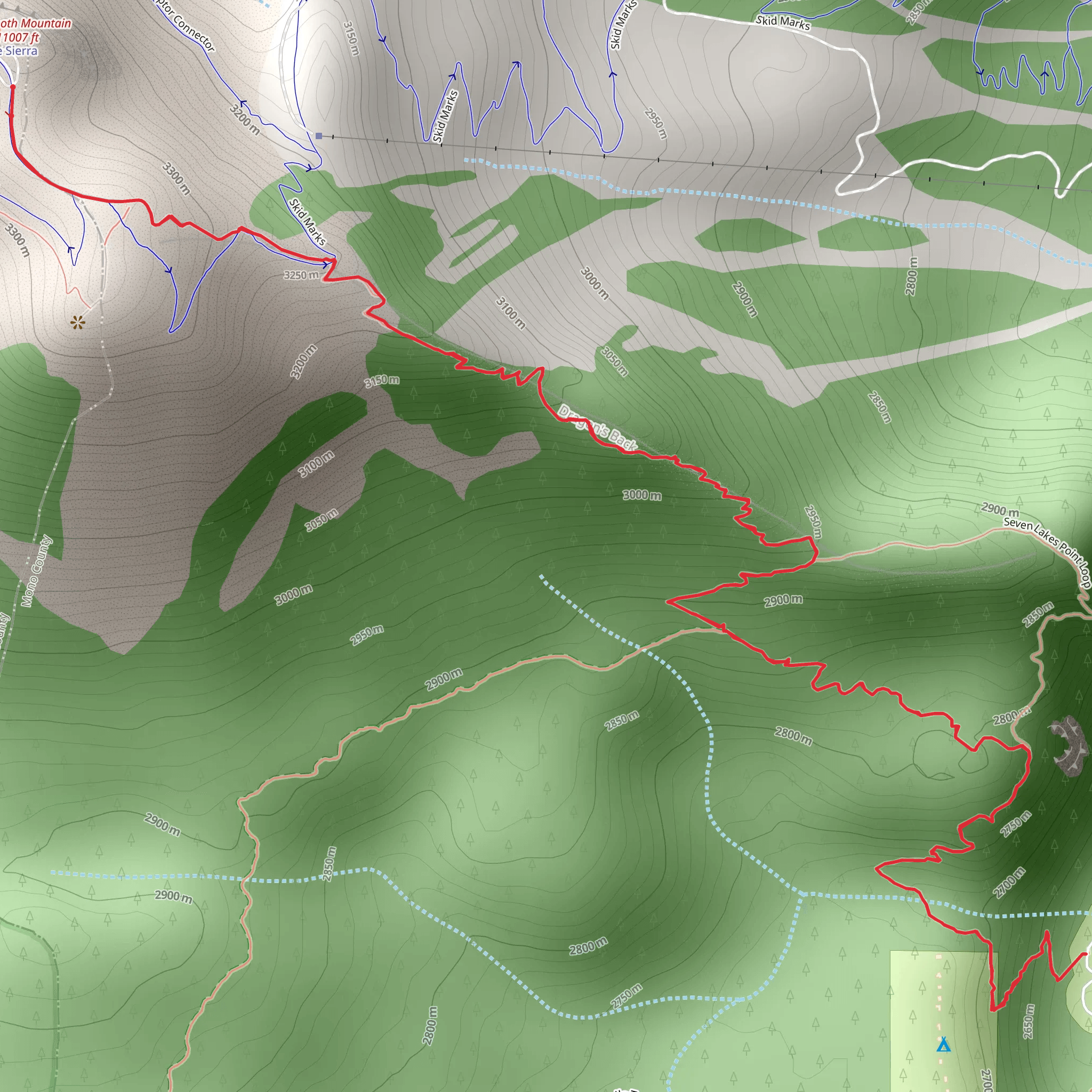Dragonsback Trail mobile static map