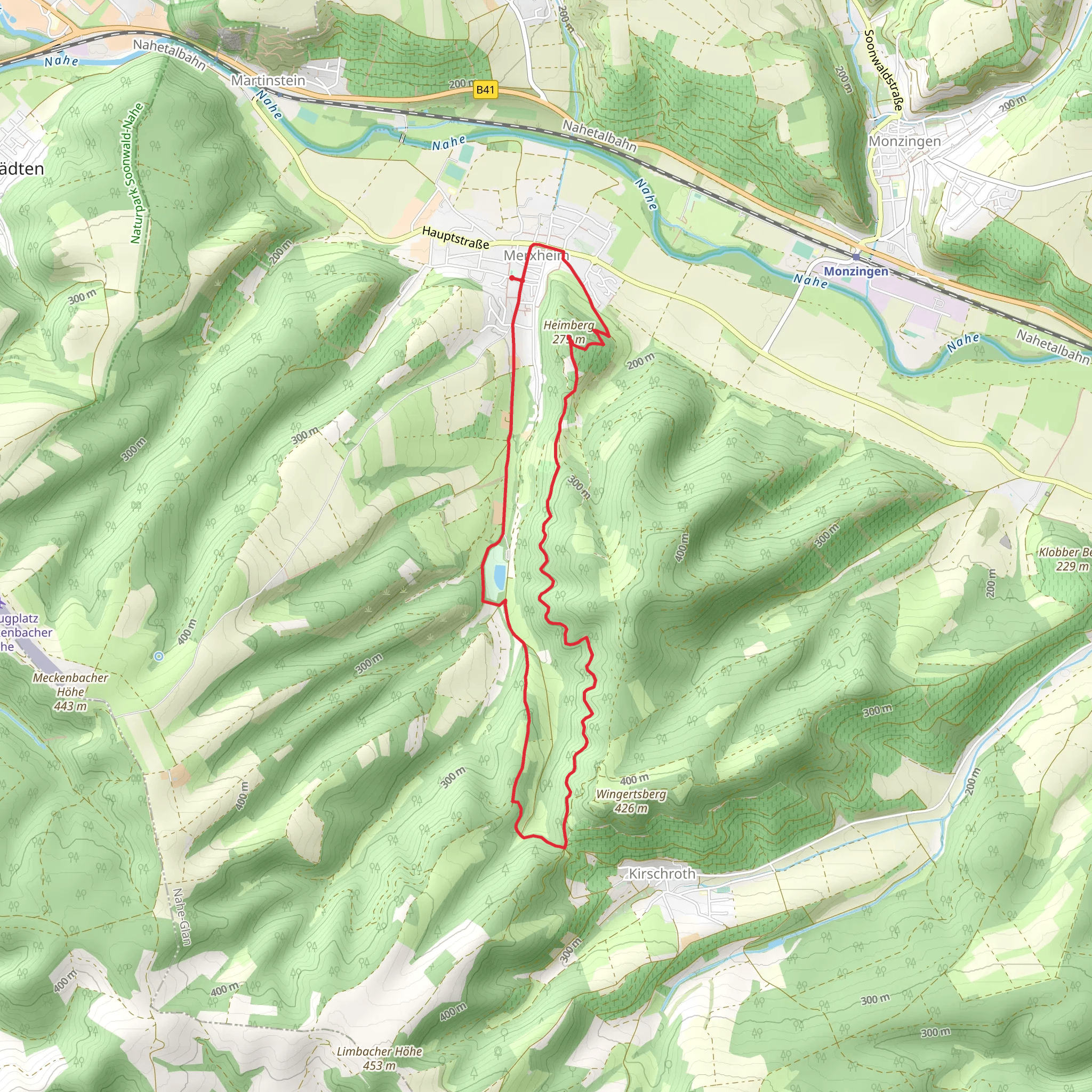 Heimberg via Winchendeller Weiher Loop mobile static map