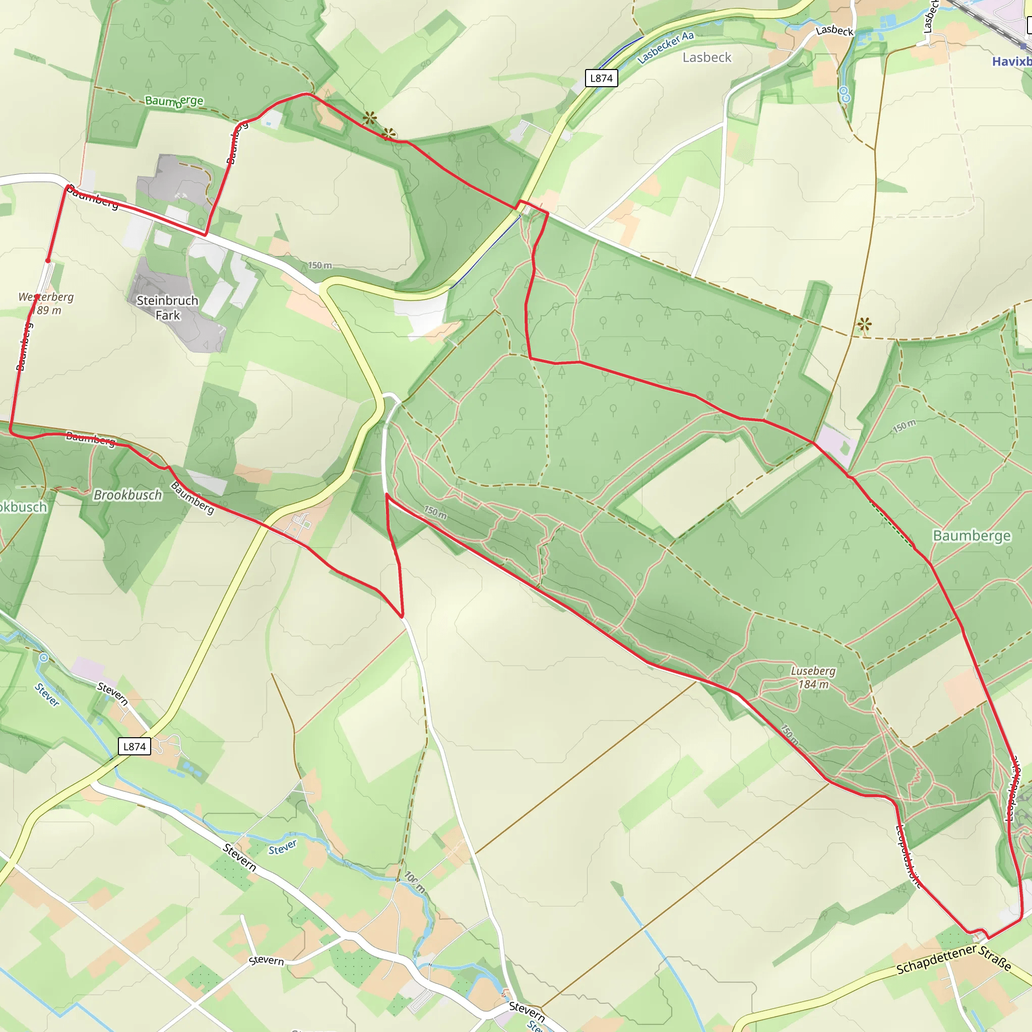 Longinusturm Rundweg mobile static map