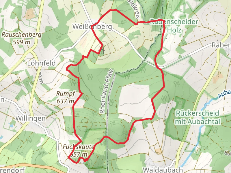 Ketzerstein Loop via Rothaarsteig Westerwald