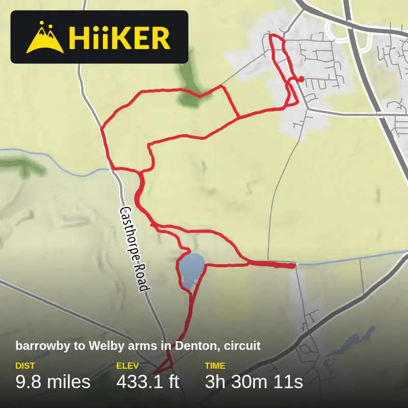A map preview of the recording barrowby to Welby arms in Denton, circuit .