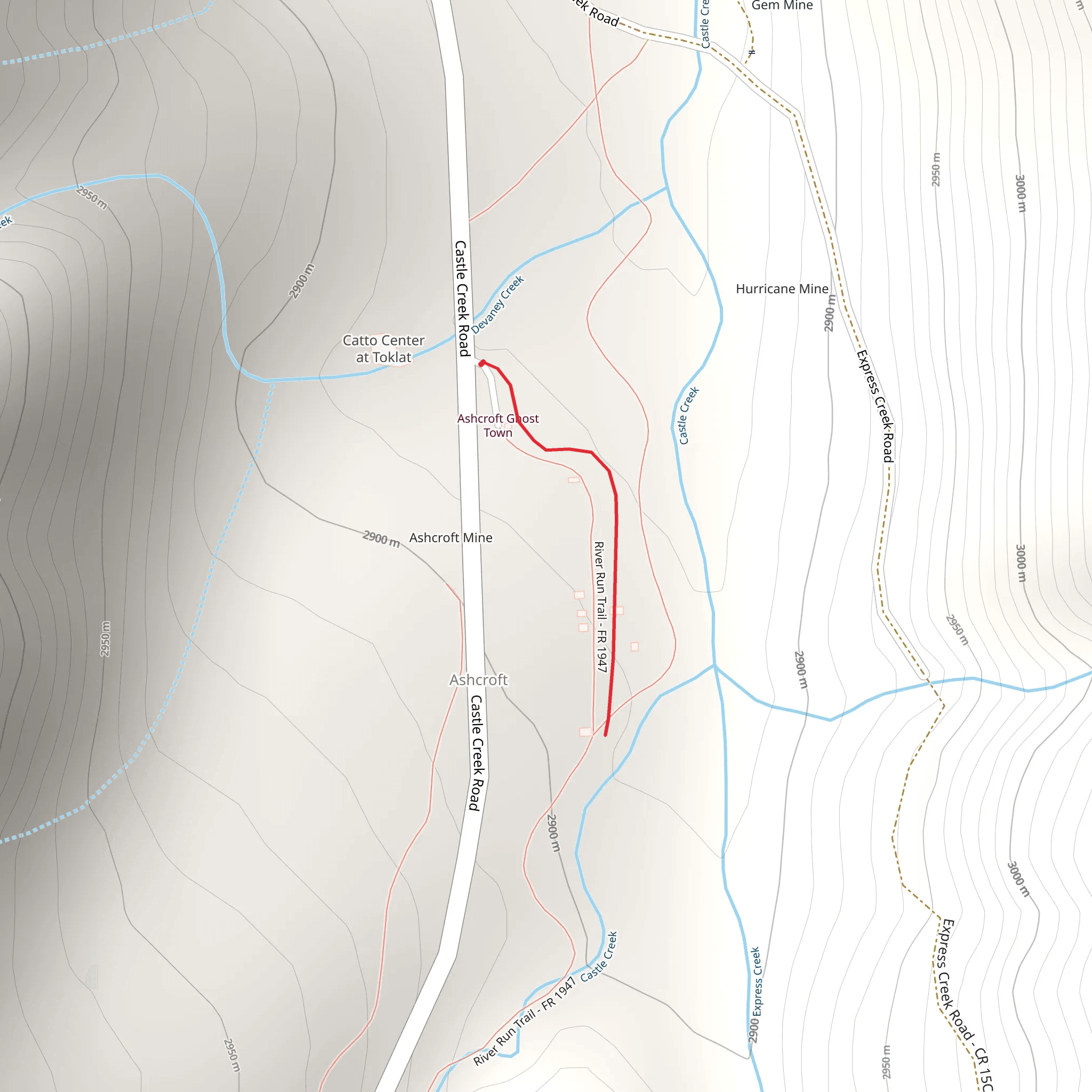 River Run from Castle Creek Road mobile static map