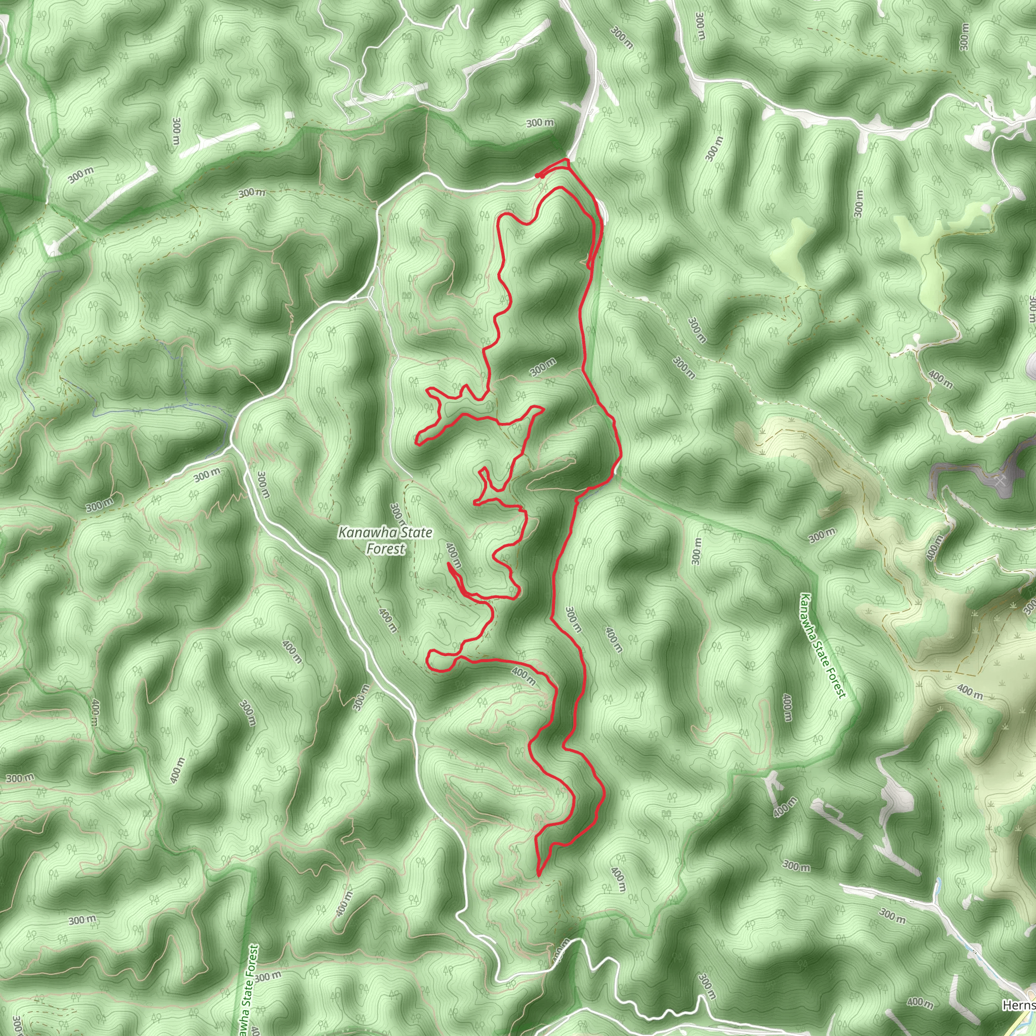 Middle Ridge Loop Trail mobile static map