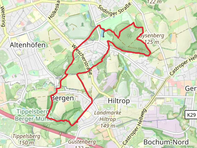 Rund um Bochum and Gysenberg Rundweg A2