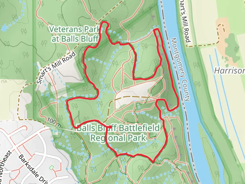 Balls Bluff Battlefield Regional Park Loop