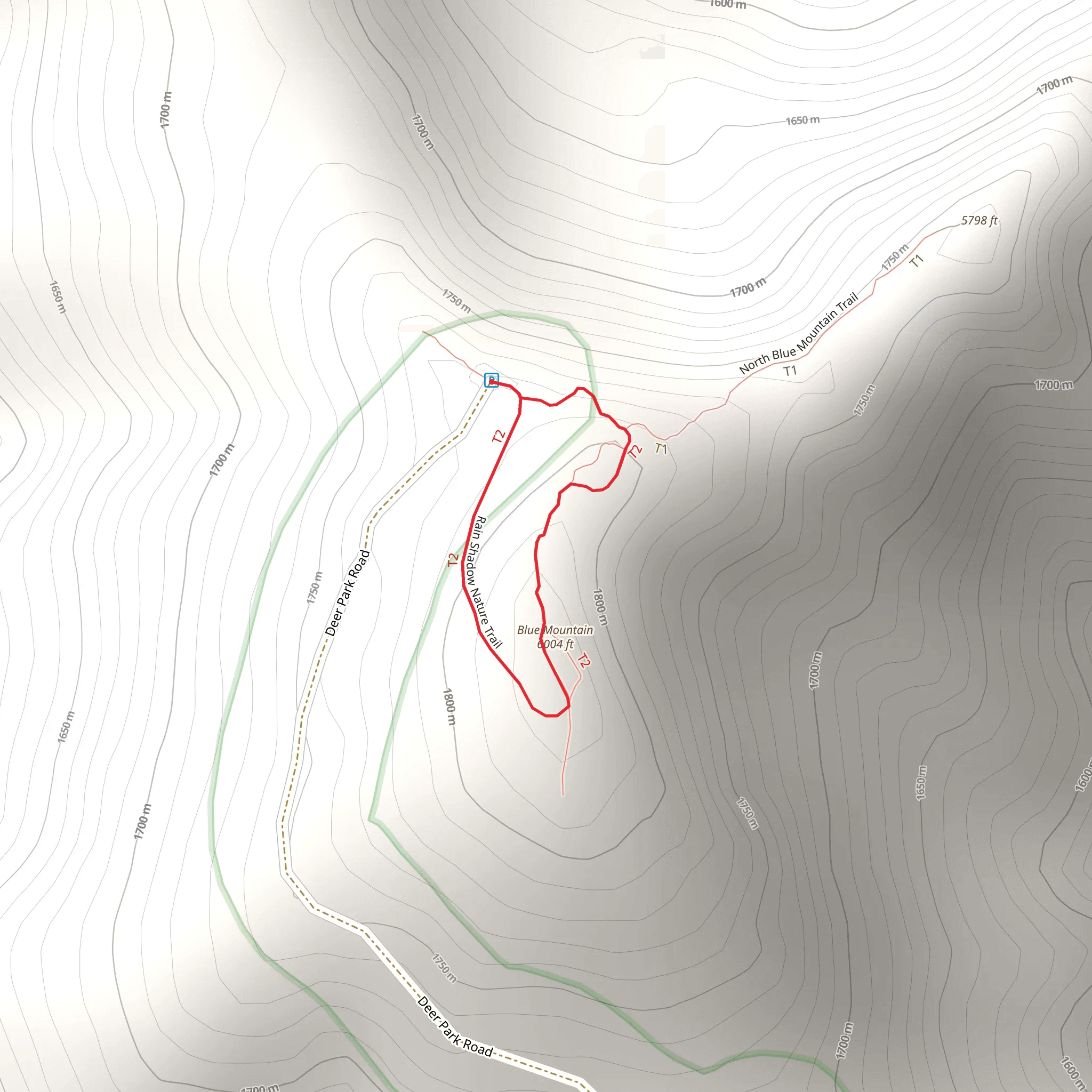 Blue Mountain Loop mobile static map