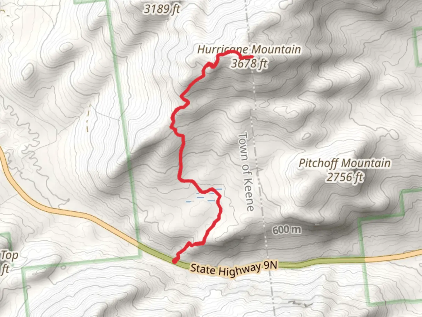 An image depicting the trail Hurricane Mountain Trail and its surrounding area.