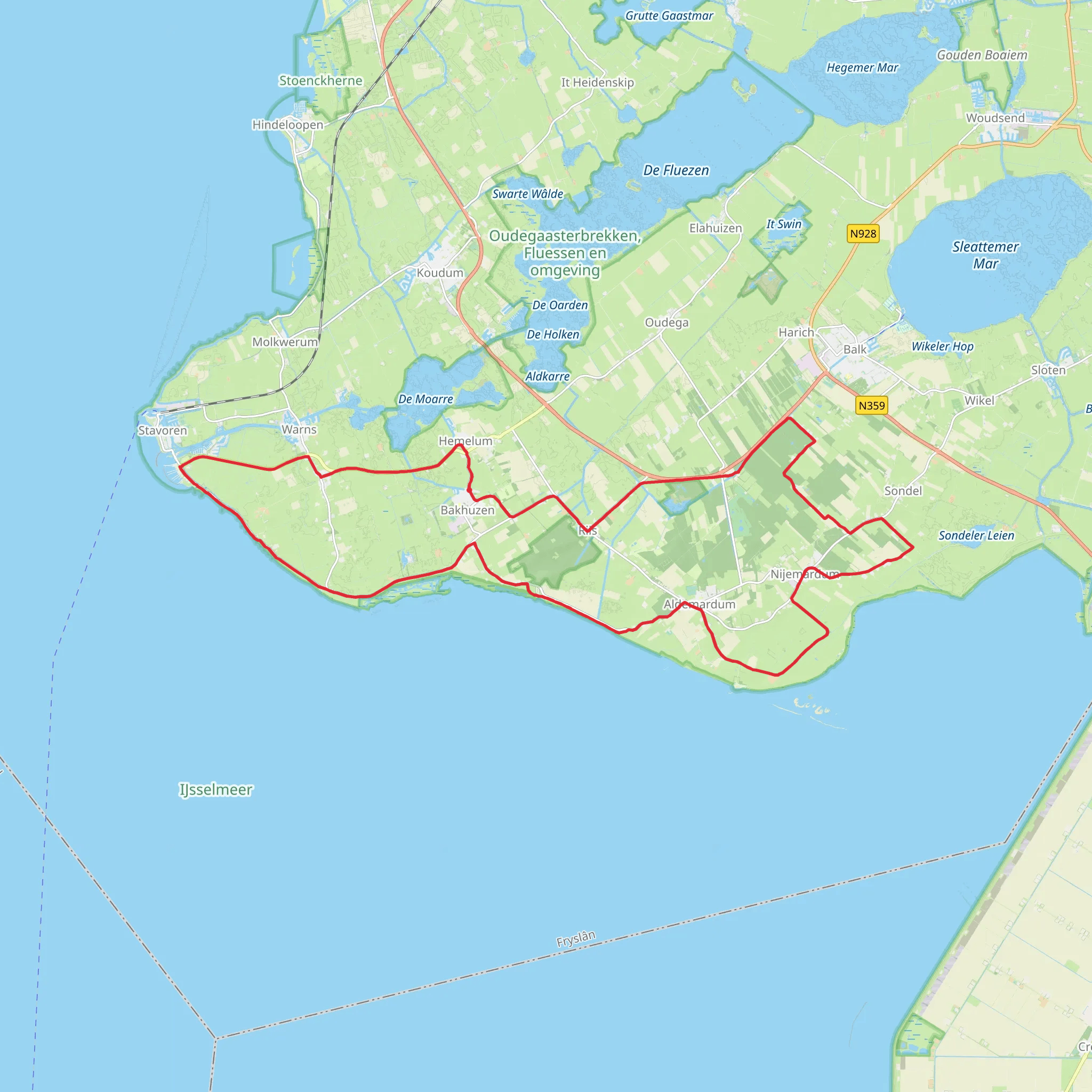 Rysterbosk, Wyldermerkbosk and Starnumanbosk Loop mobile static map