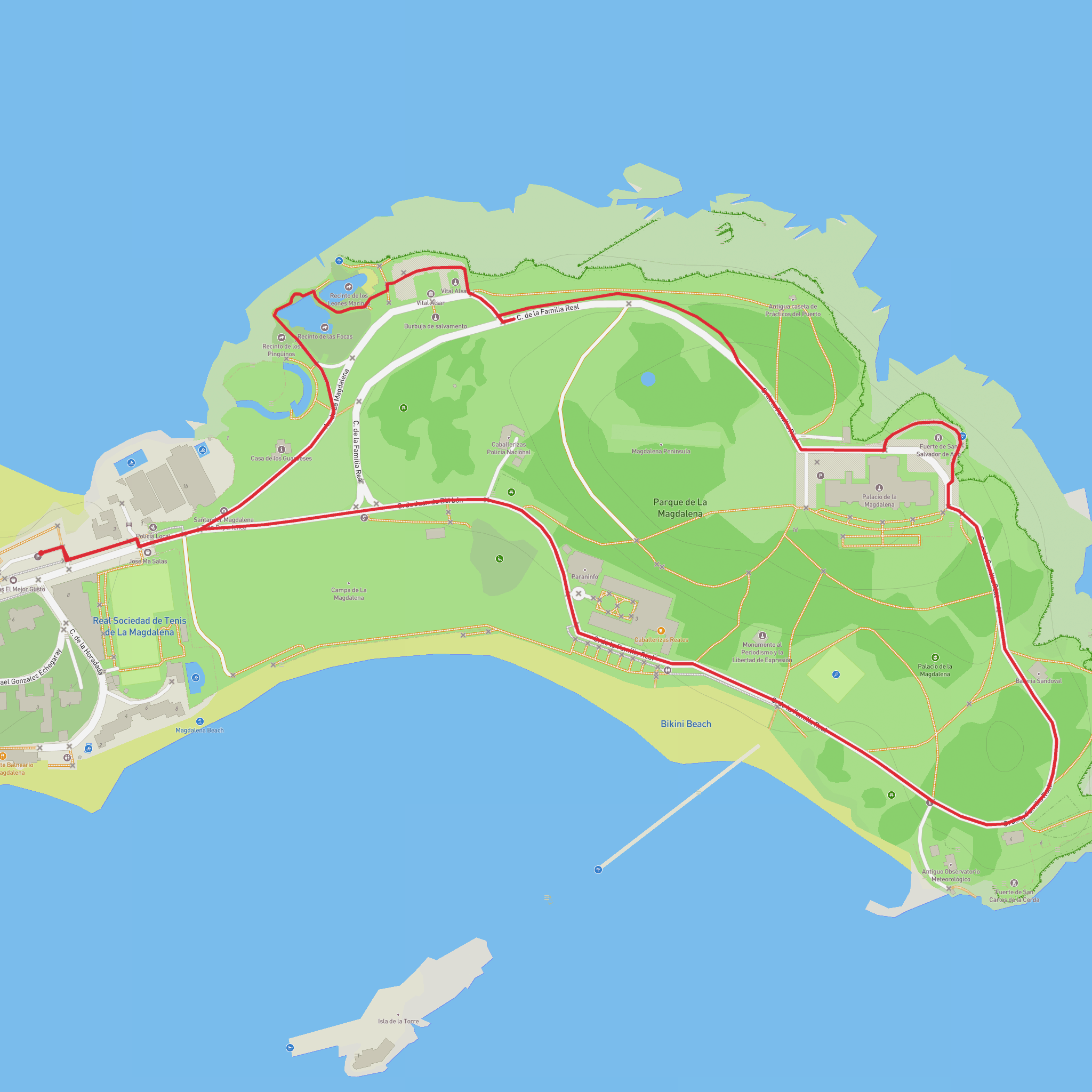 Parque de La Magdalena Loop mobile static map