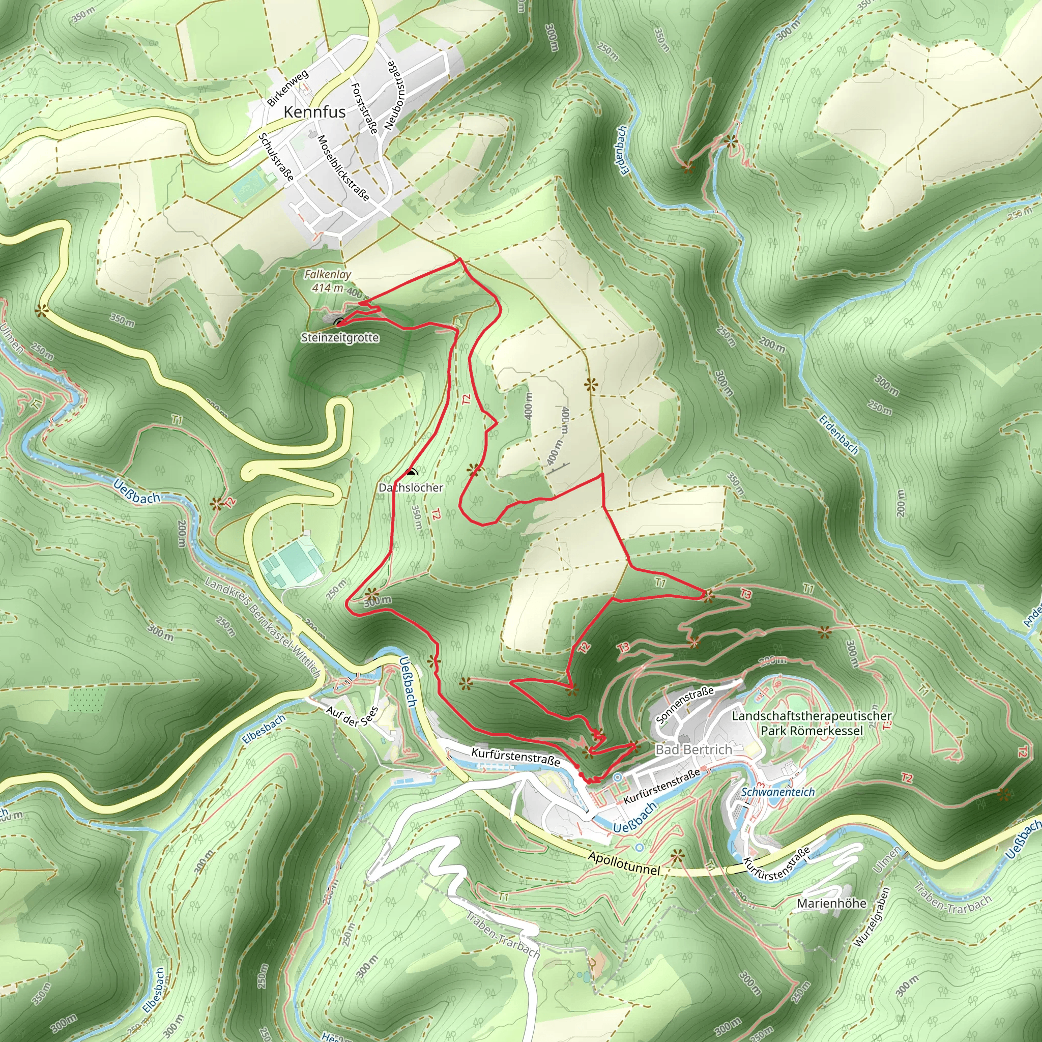 Eifel Camino and Lippi's Weg Loop mobile static map