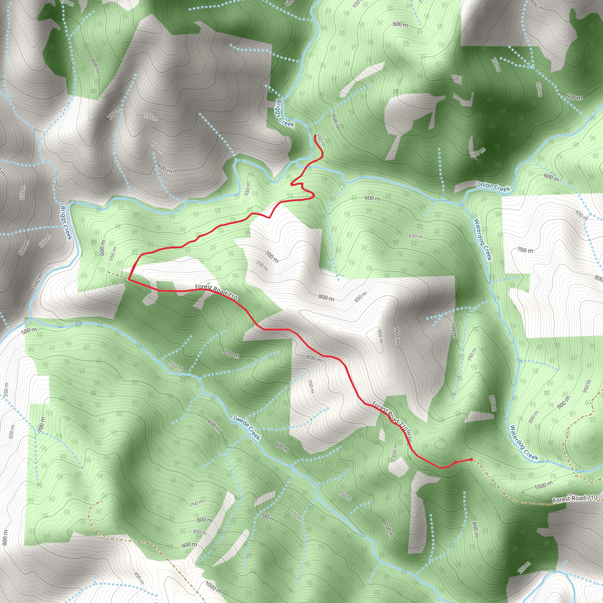 Swede Creek Trail mobile static map