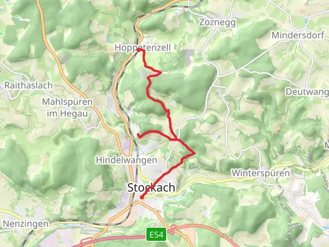 Hoppetenzell to Stockach via Heuberg Allgaeu Weg