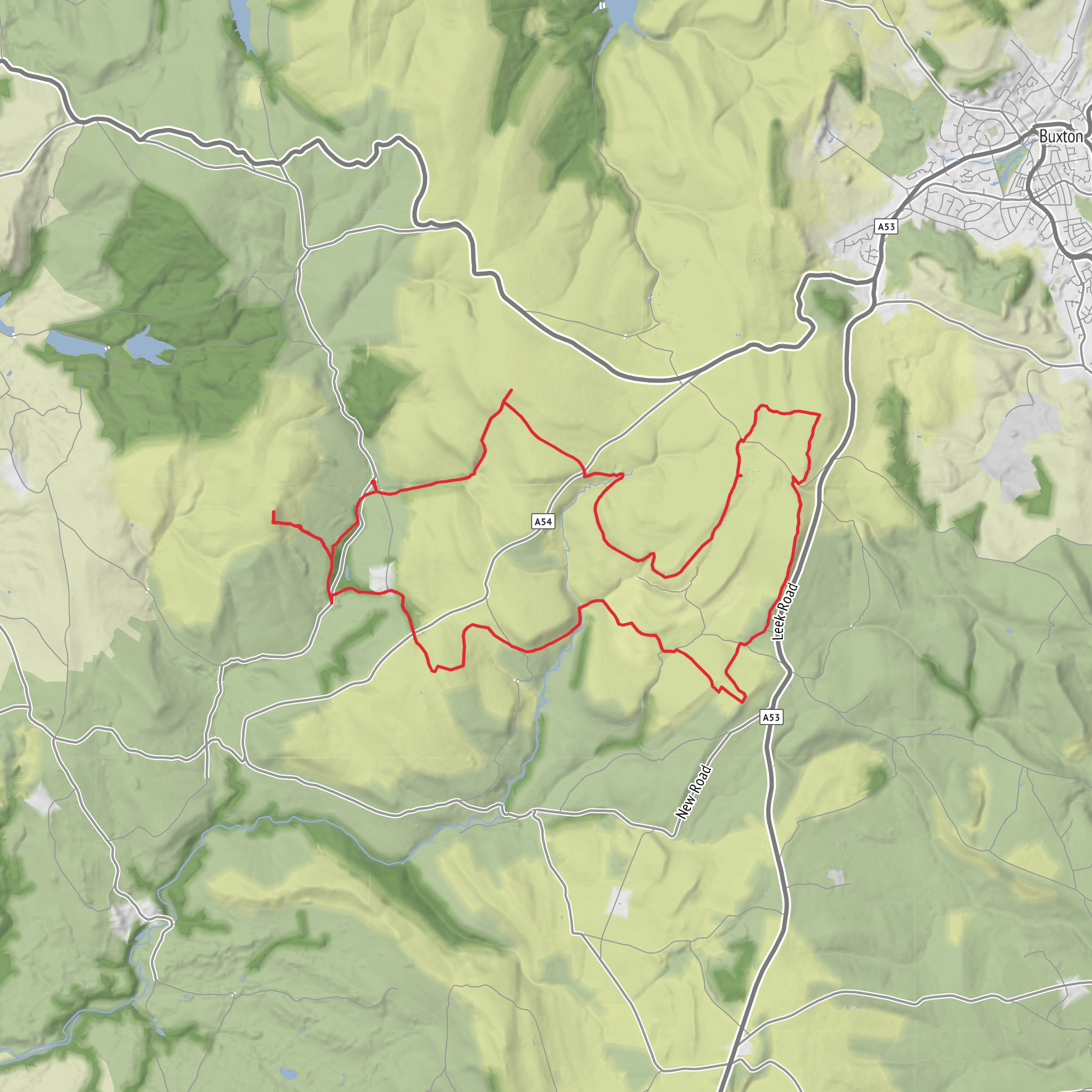 Three Shires Loop mobile static map