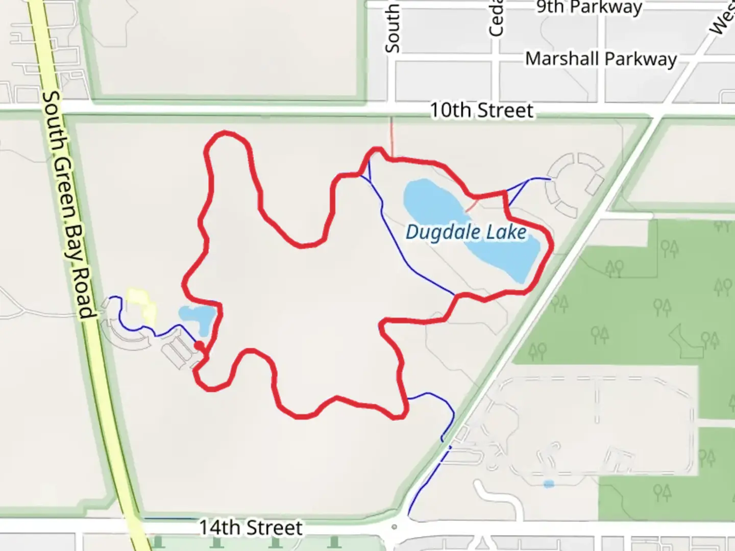 An image depicting the trail Dugdale Lake Loop and its surrounding area.