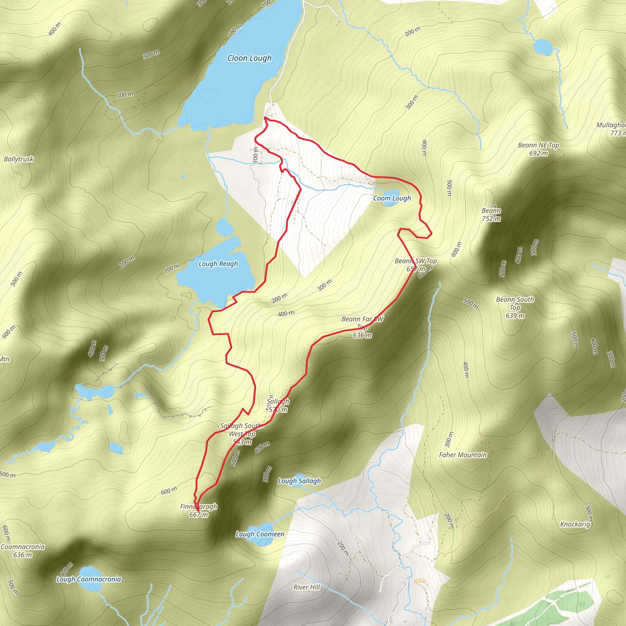 Cloon Lough Lake mobile static map