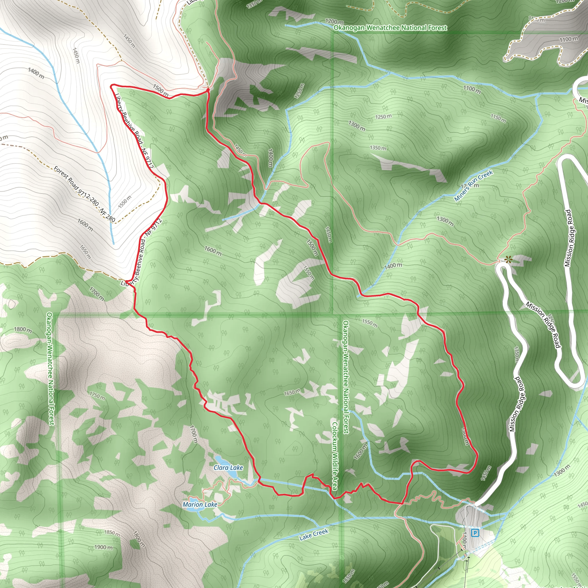 Squilchuck and Pipeline Loop Trail mobile static map