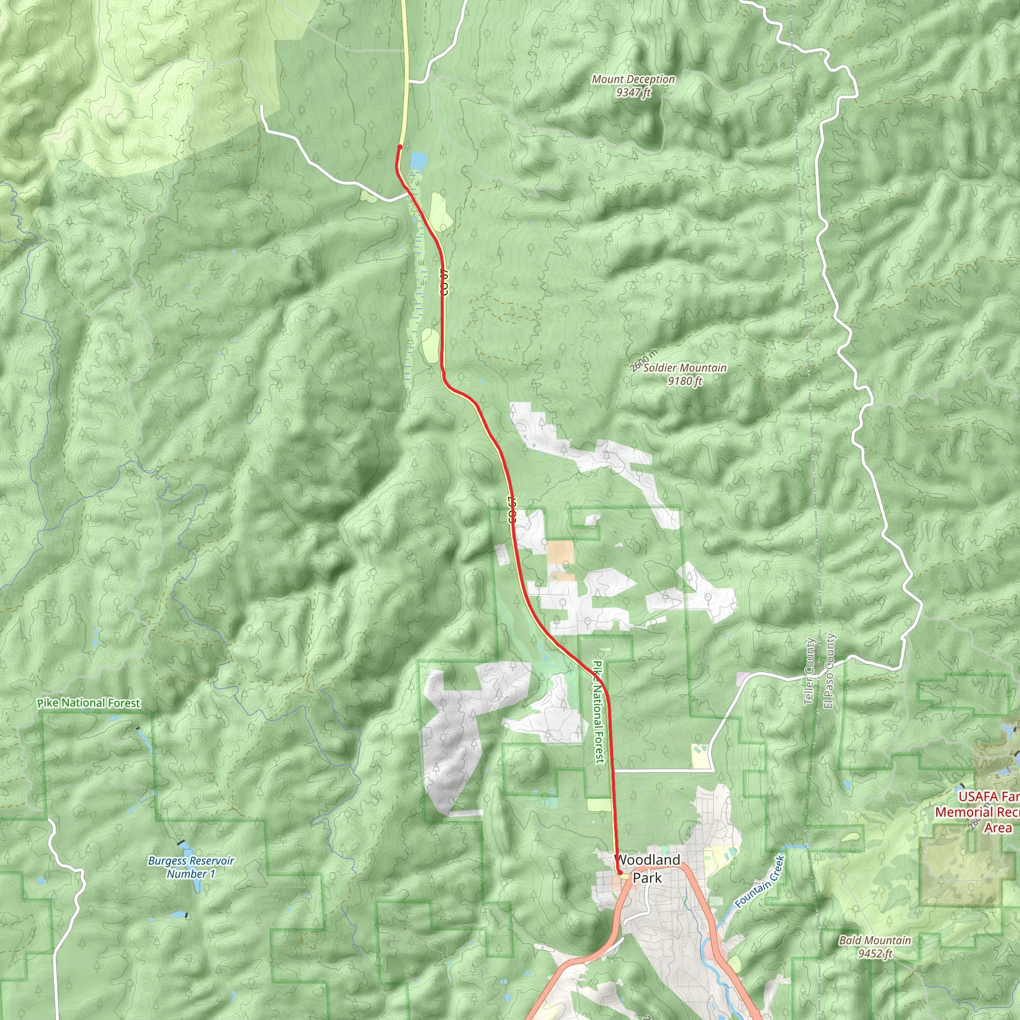 Centennial Trail mobile static map