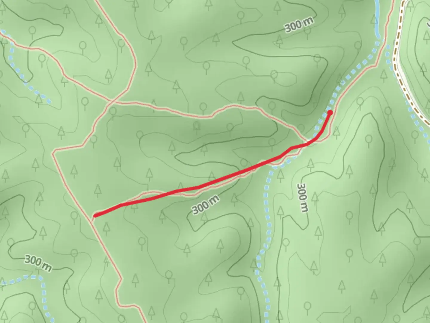 An image depicting the trail Redbird Trail and its surrounding area.