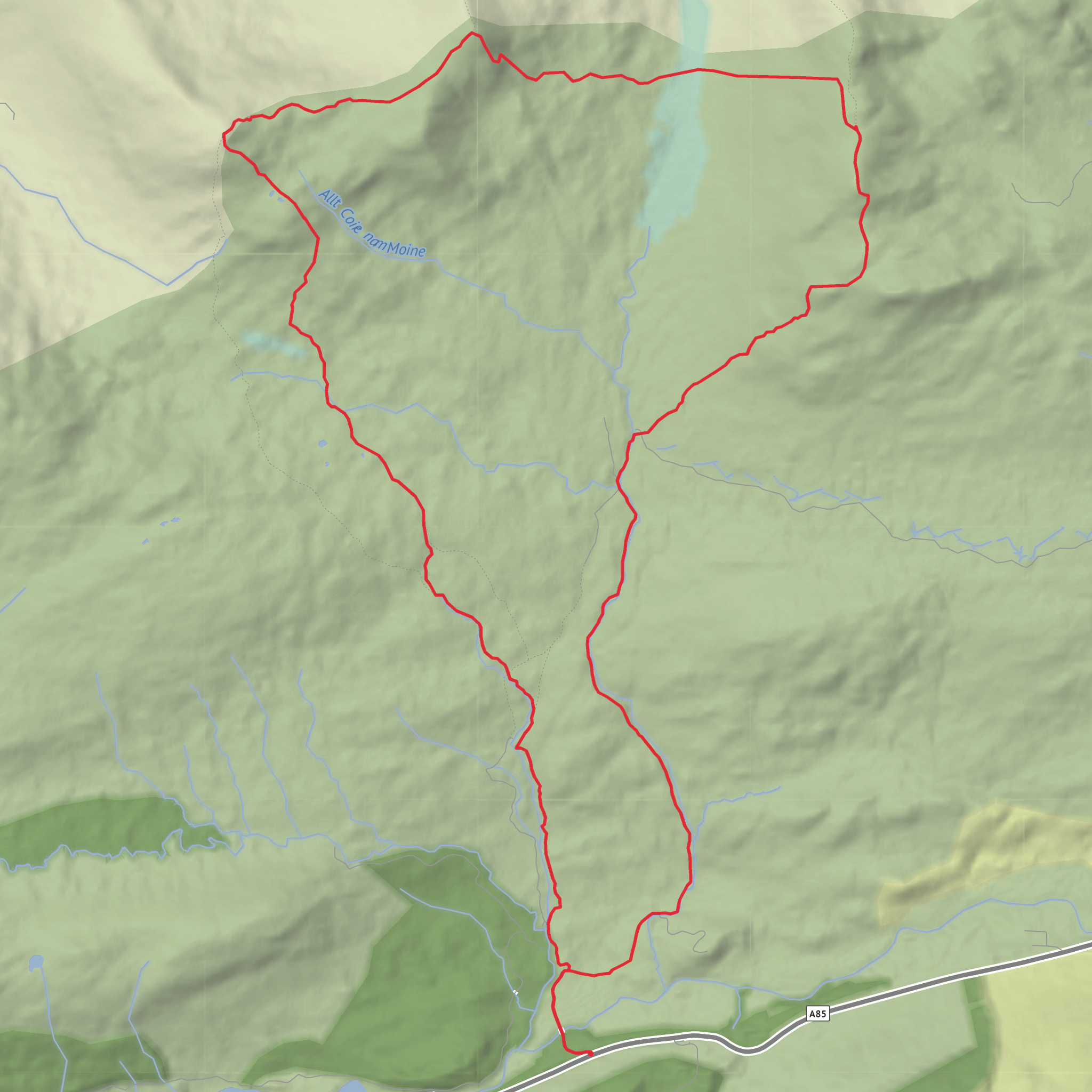 Meall Glas and Sgiath Chùil mobile static map