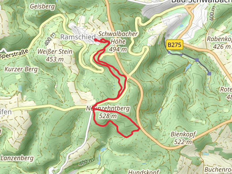 Neunzehntberg via Nordic Walking Park