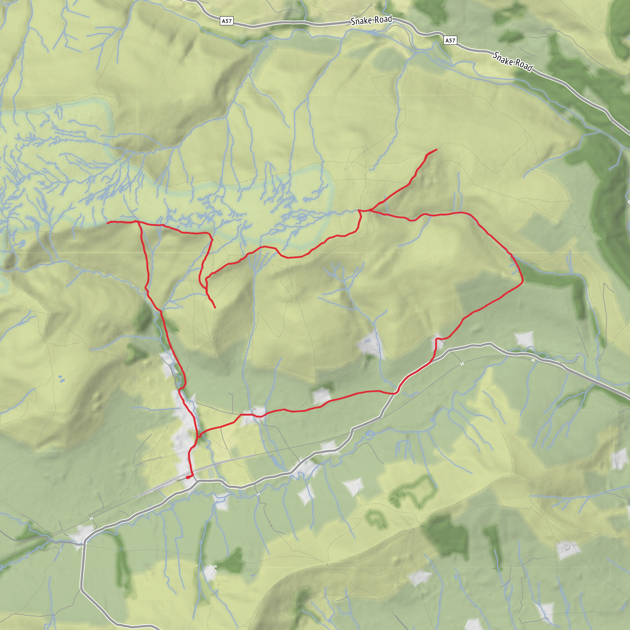 Edale Moor Circular mobile static map