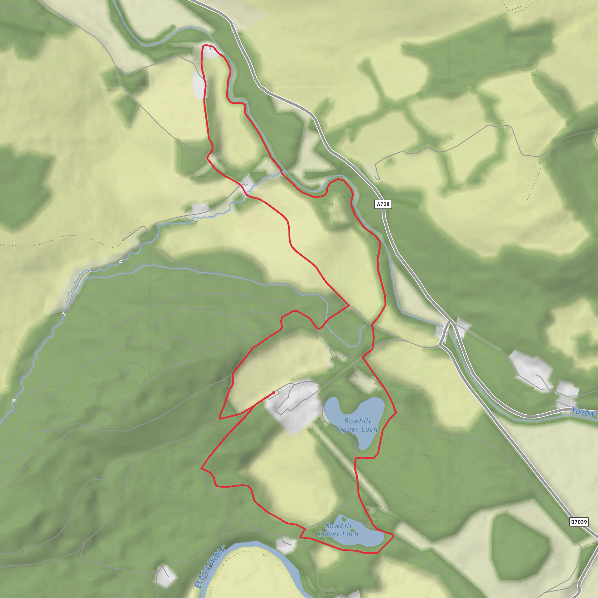 Lower Lake, Upper Lake and Newark Castle Loop mobile static map