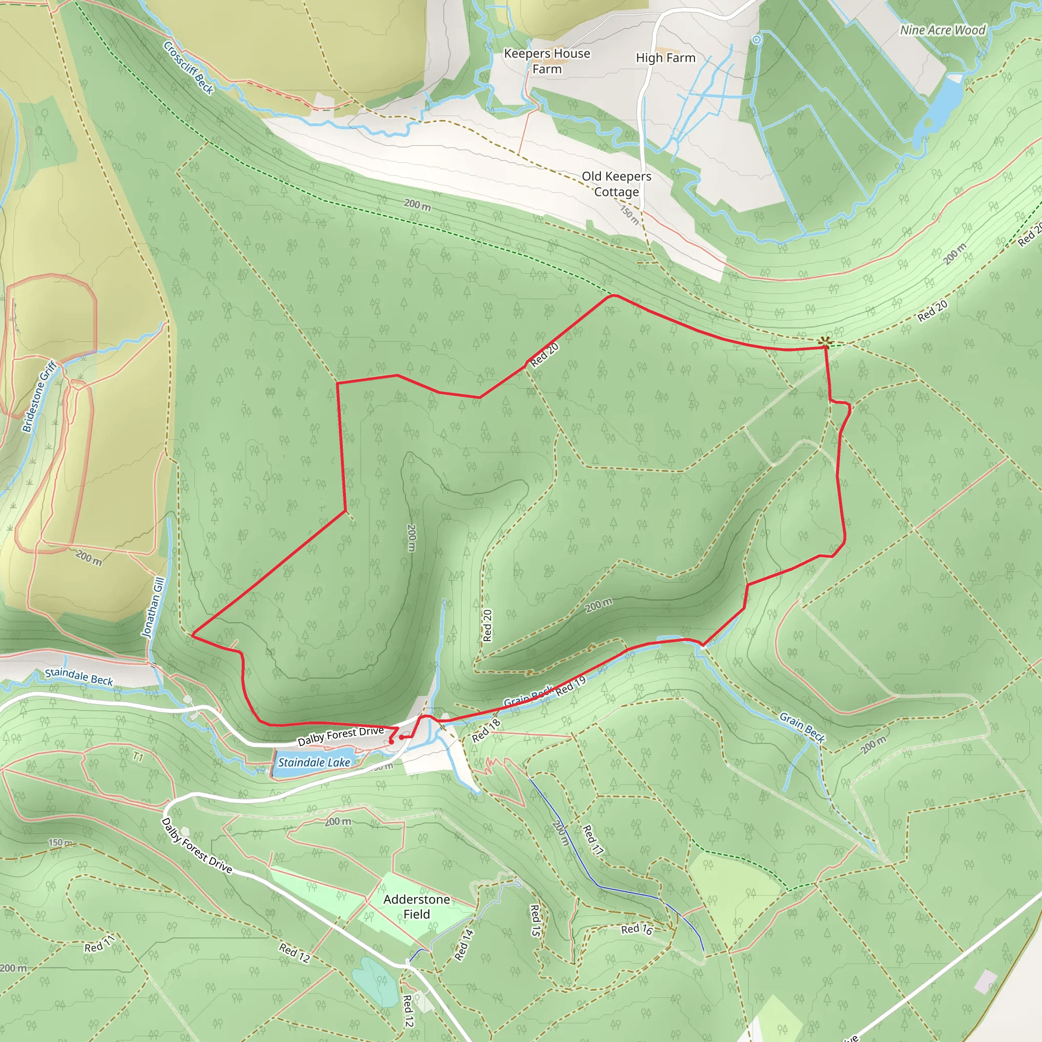 Yondhead Rigg and Grain Slack Loop mobile static map