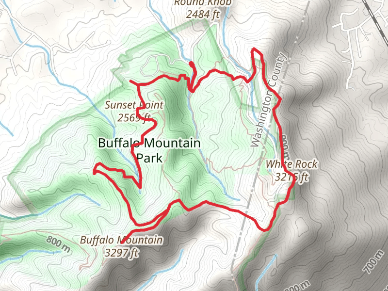 Huckleberry Knob, Buffalo Mountain and White Rock Loop