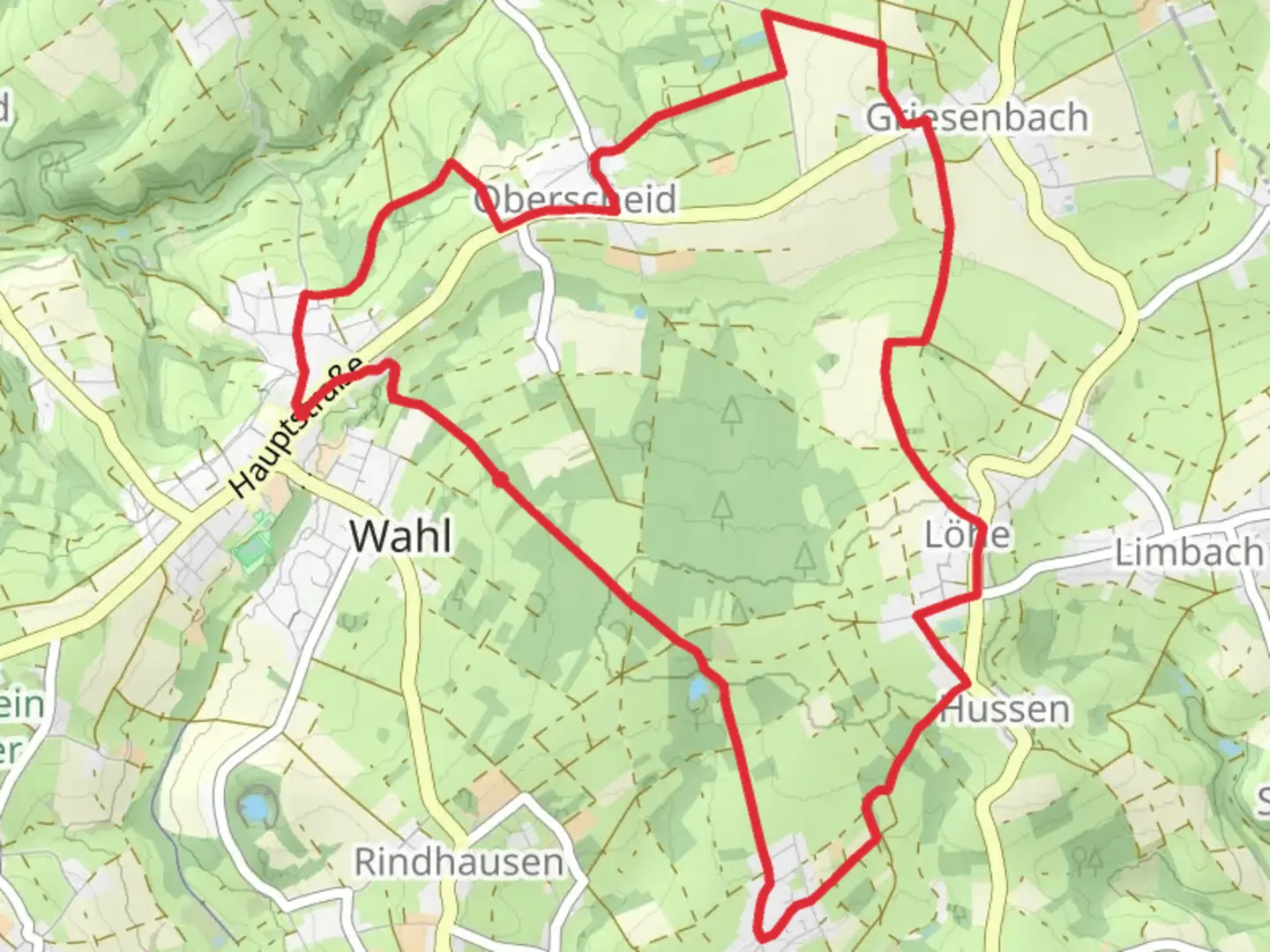 An image depicting the trail Barger Heck Weg and its surrounding area.