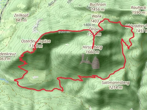 Hirschberg and Osterfeuerspitze Loop
