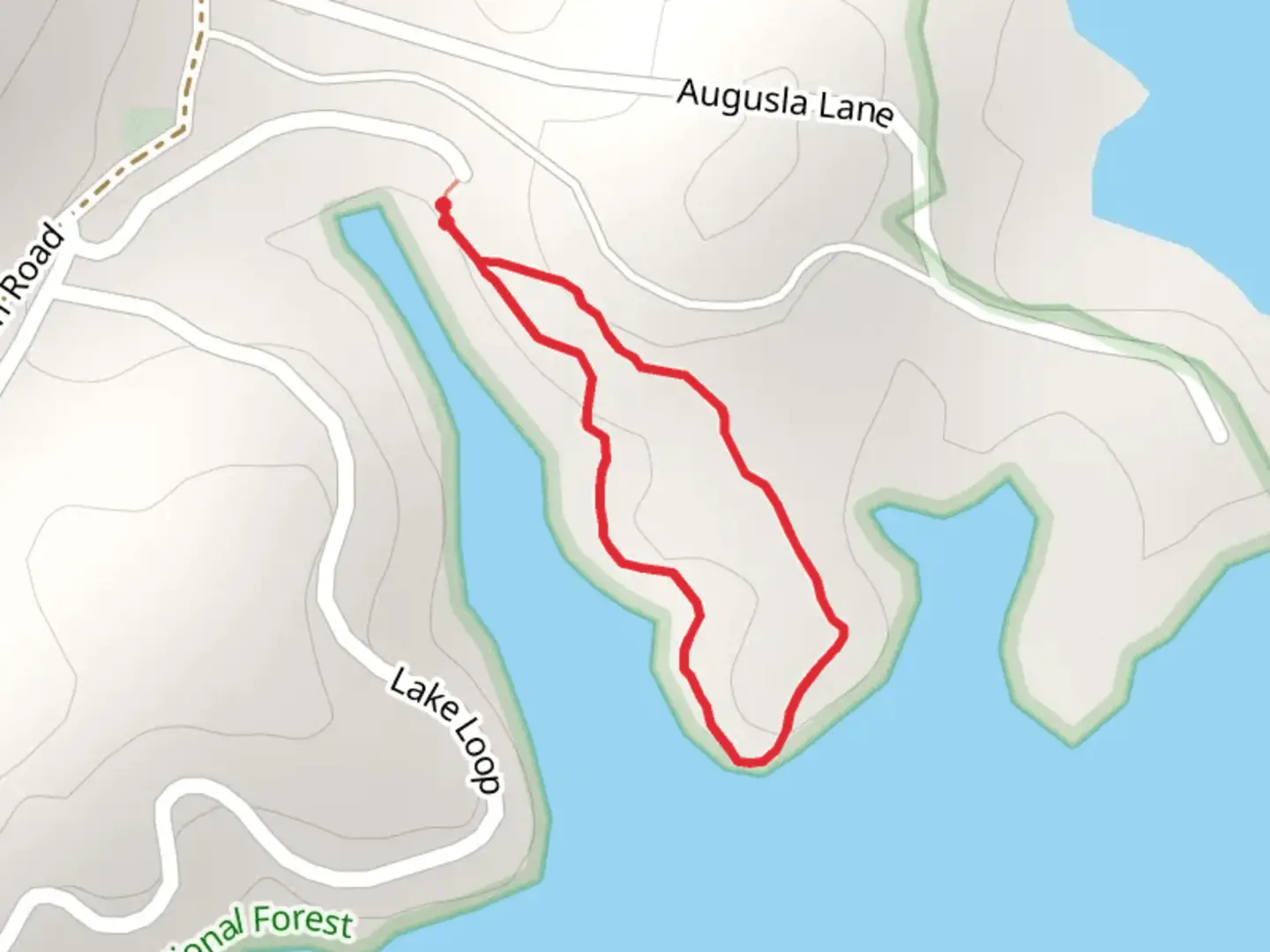 An image depicting the trail Lake Blue Ridge Loop and its surrounding area.