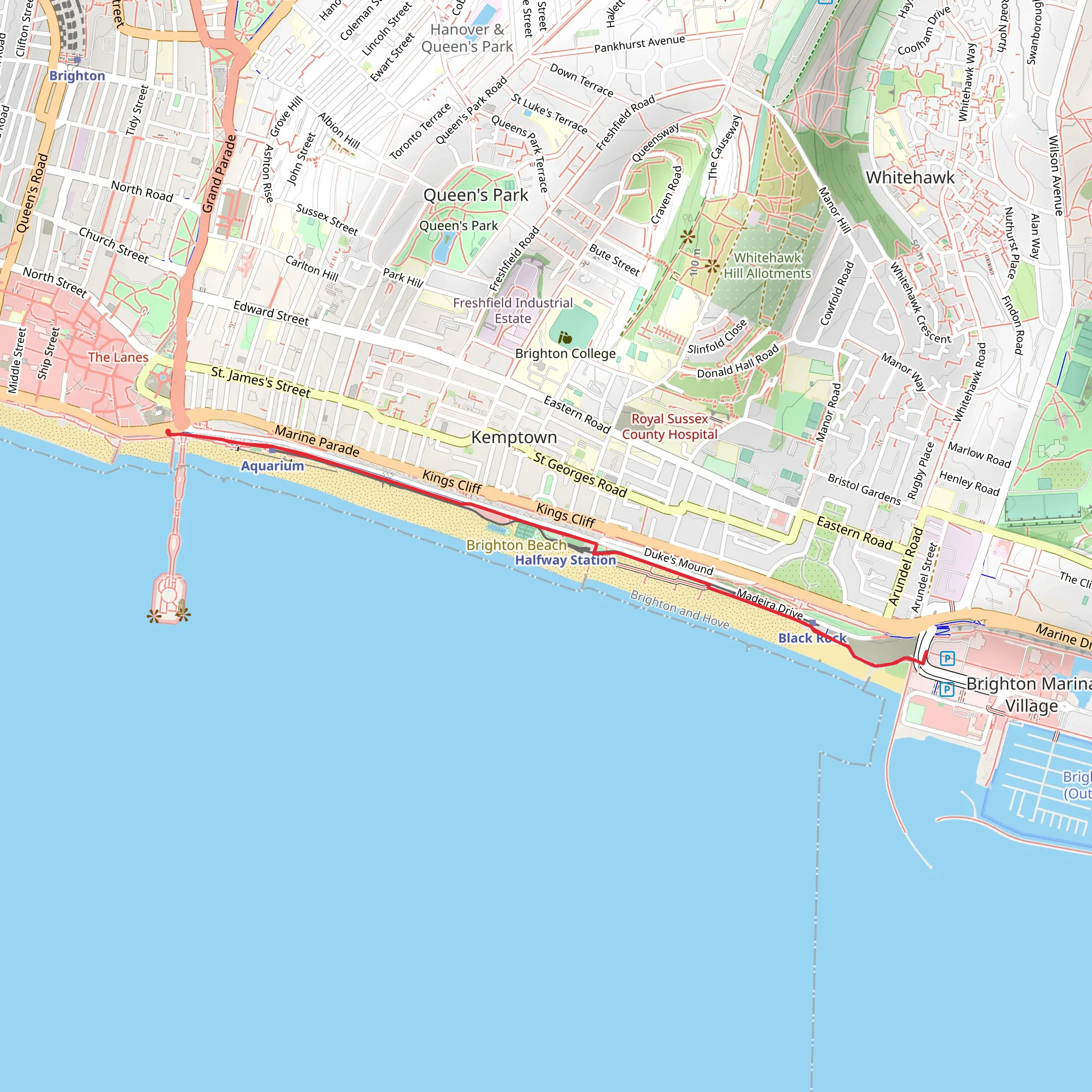 Brighton Walk mobile static map