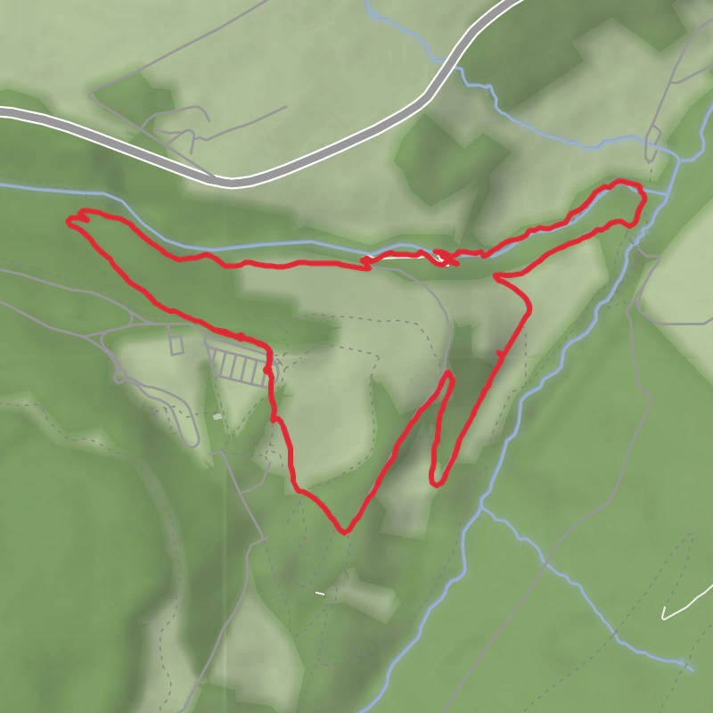 A map preview of the recording County Antrim Hiking.