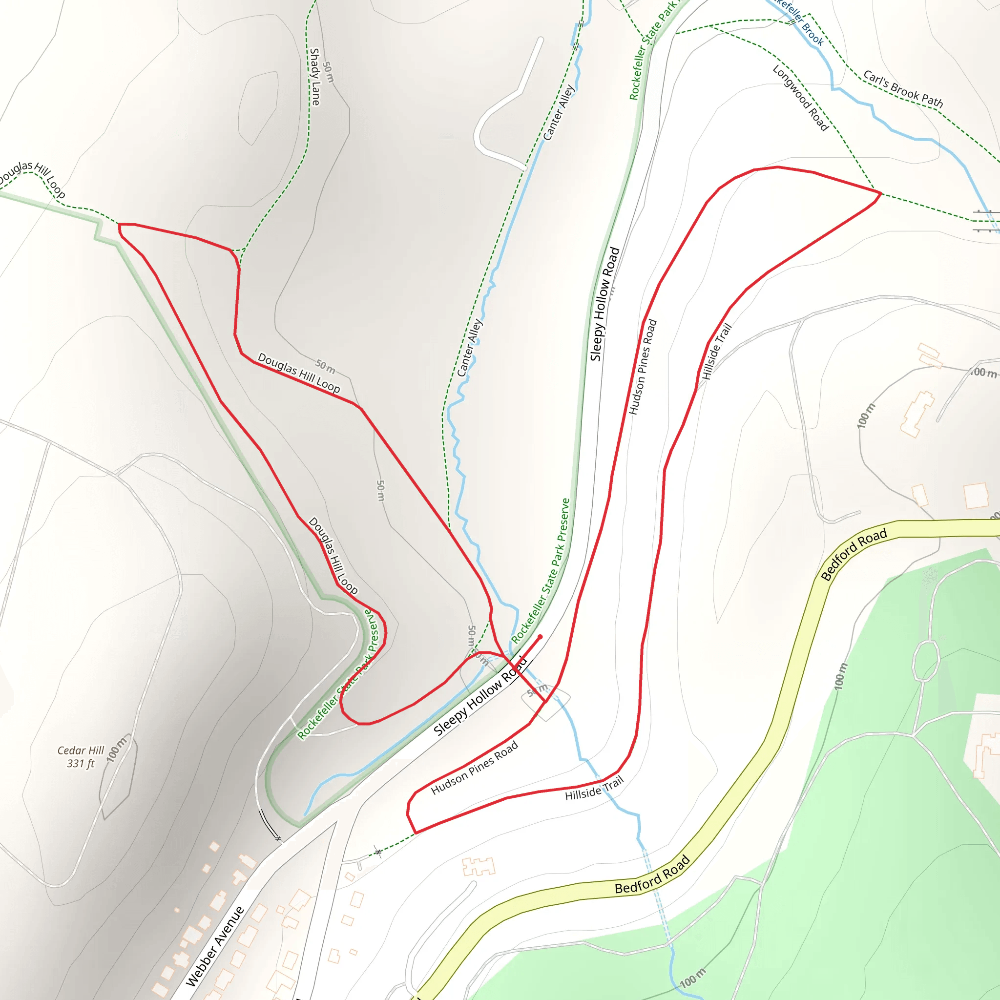 Hillside Trail and Douglas Hill Loop mobile static map