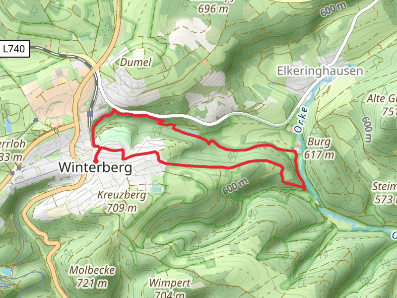Bodensee via Schluchten-und Brueckenpfad and Winterberg Rundweg W2 Helletalweg
