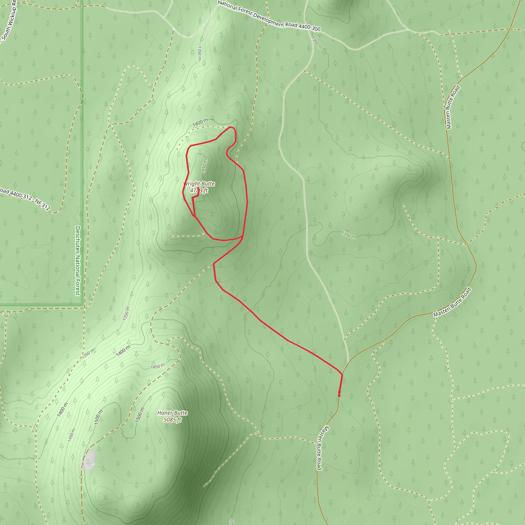Wright Butte Loop mobile static map