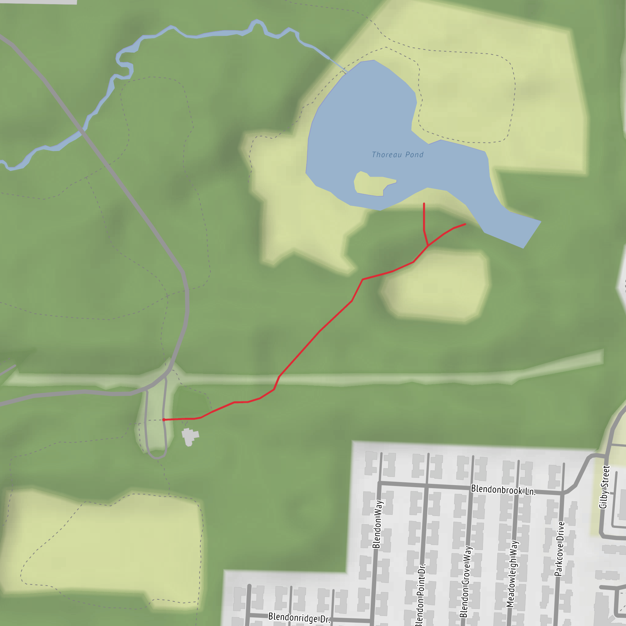 Thoreau Lake via Lake Trail mobile static map