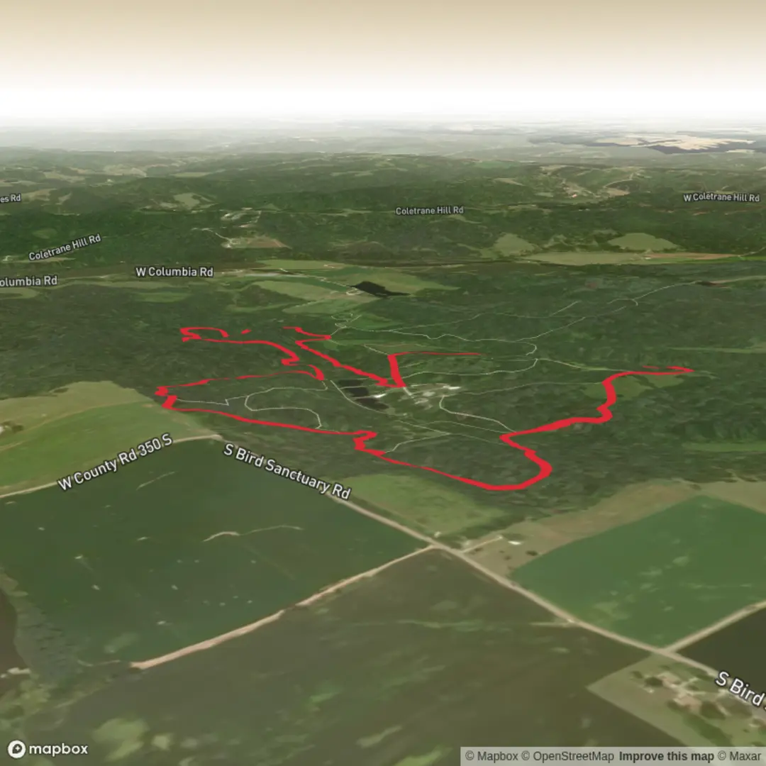 An image depicting the trail Mary Gray Bird Sanctuary Loop and its surrounding area.