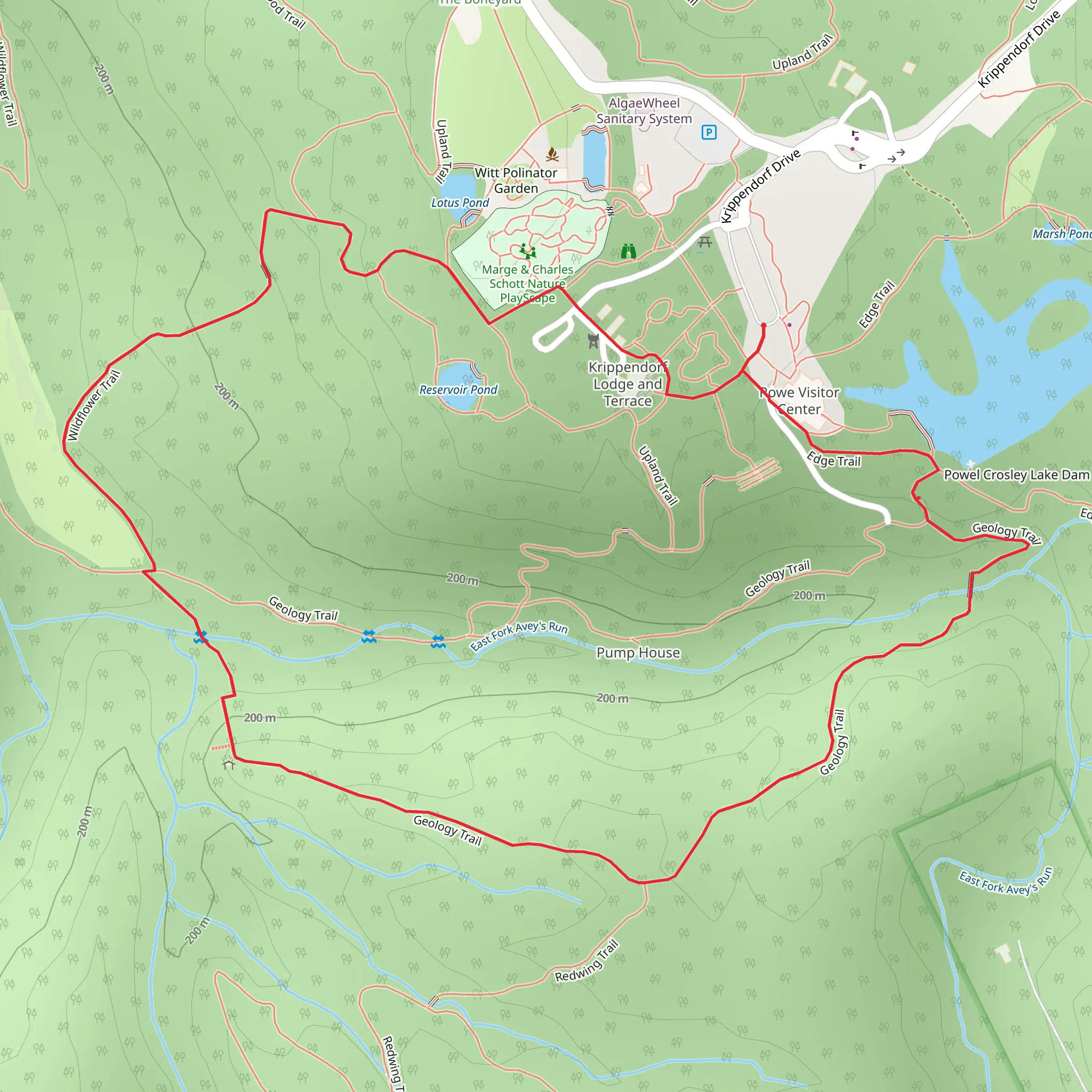 Wildflower and Geology Loop Trail mobile static map