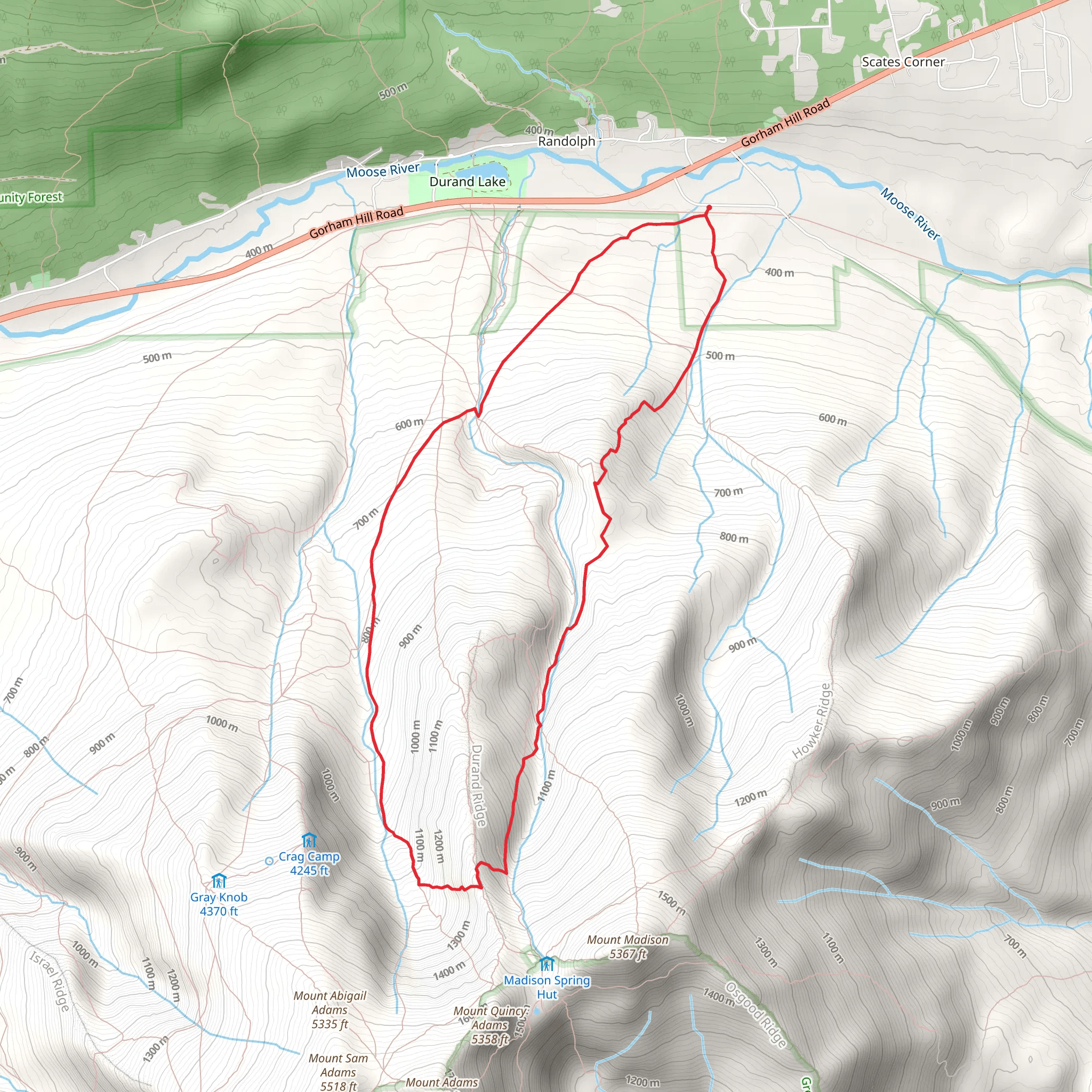 Short Line Trail and Howker Ridge Trail Loop mobile static map