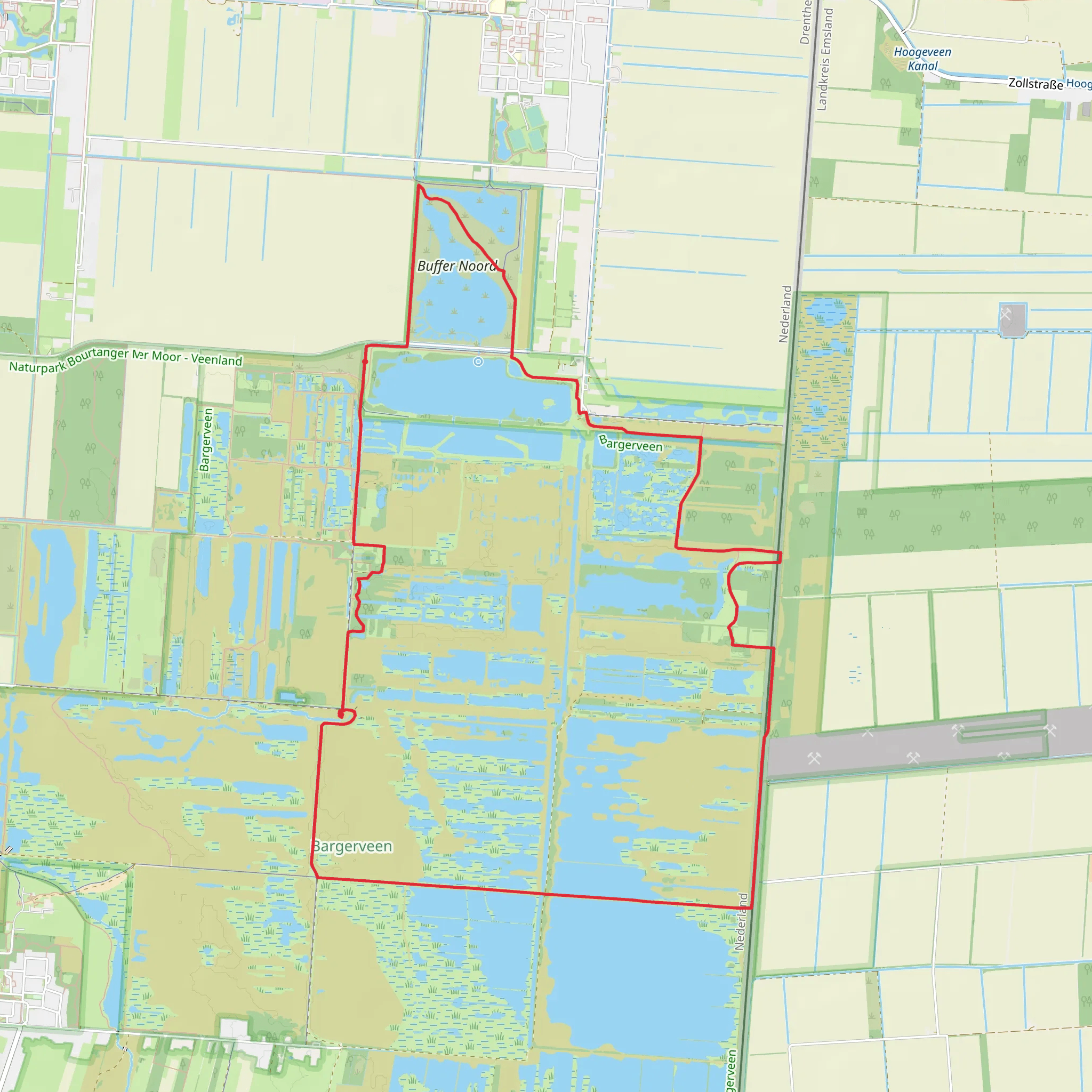 Oosterveen and Bargerveen Loop mobile static map