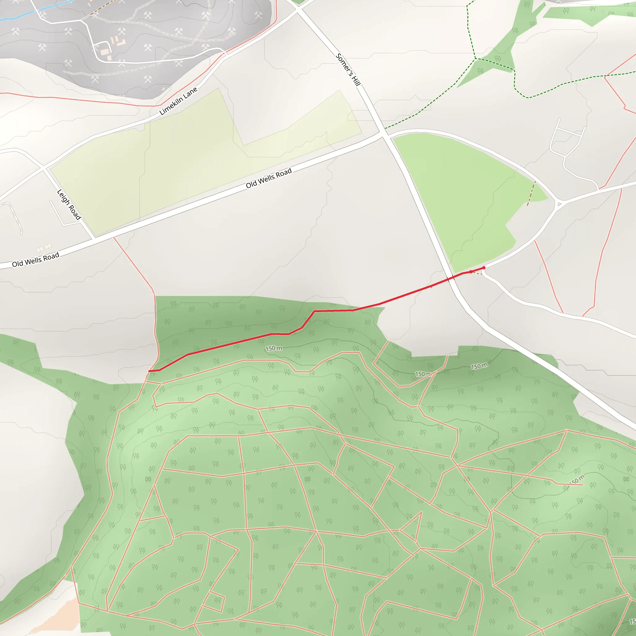 Shearmore Wood walk mobile static map