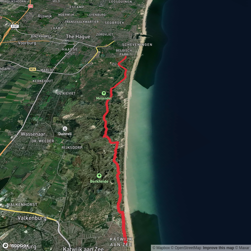 Kaatwijk aan Zee to Belgisch via Tafelberg and Koningsbosch