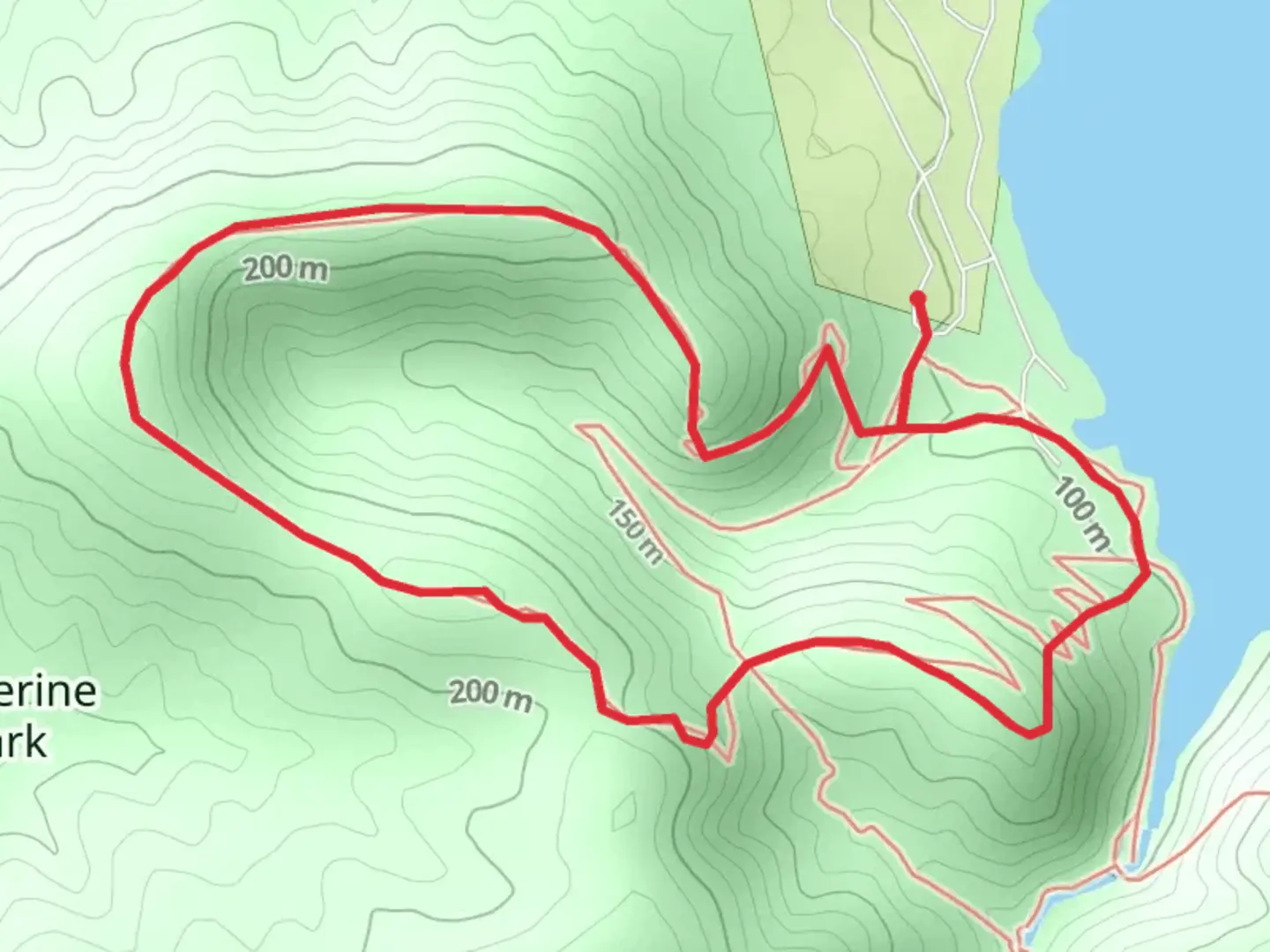 An image depicting the trail Lake Catherine State Park Loop and its surrounding area.