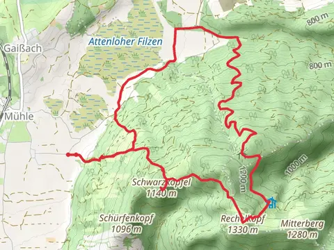 Schwarzkopfel and Rechelkopf Loop via Lehen